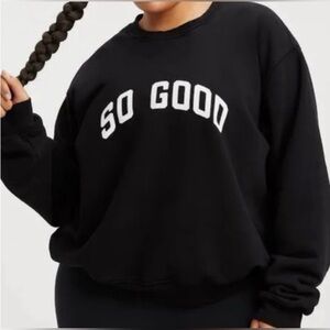 Good American Black So Good Sweatshirt size large (3) worn one time like new